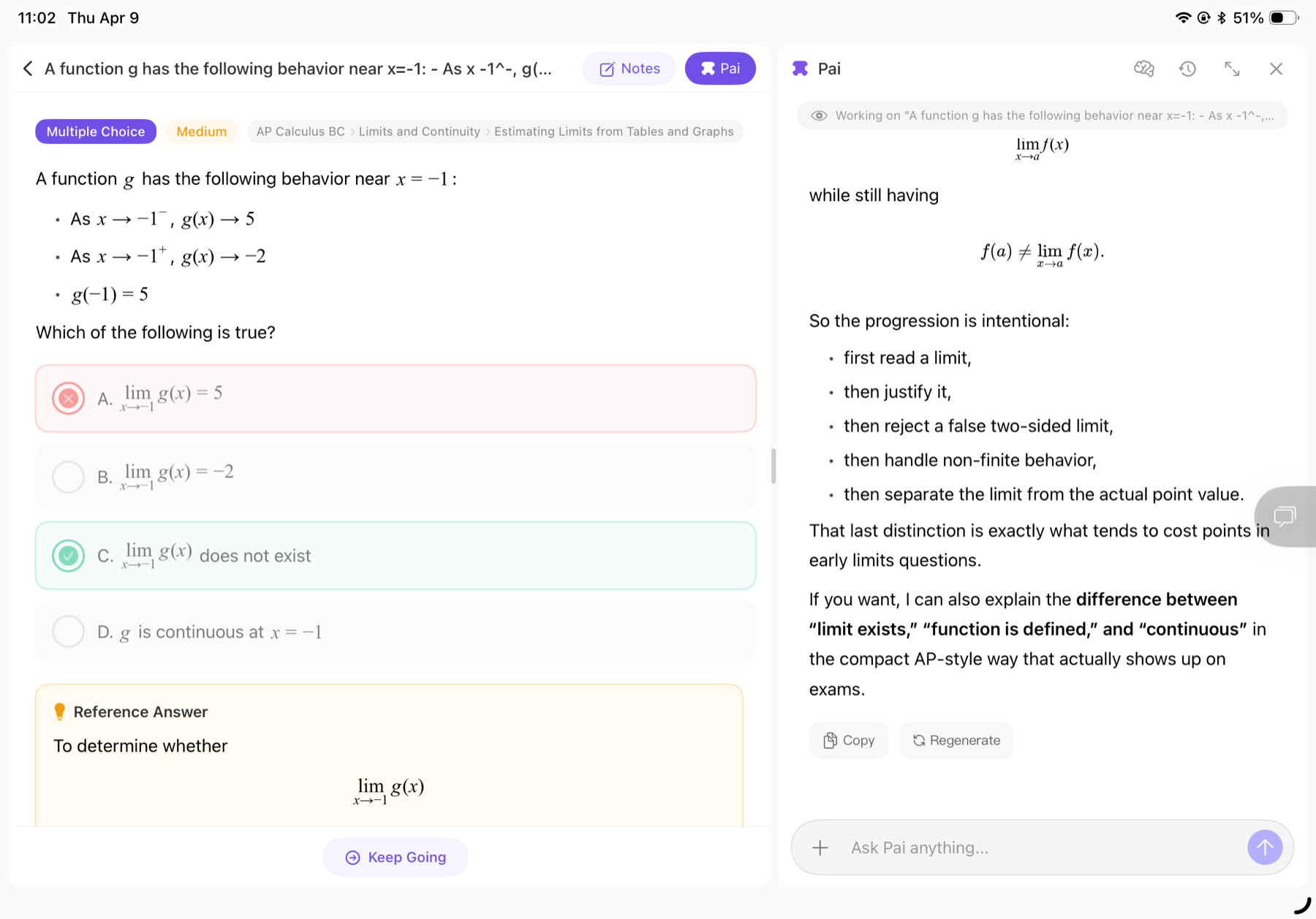 PaiNotes exercise review and grading